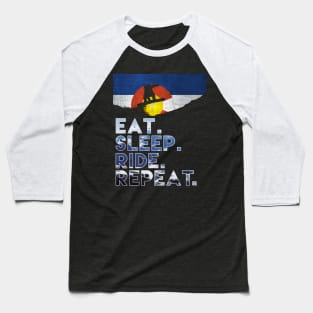 Eat.Sleep.Ride.Repeat Baseball T-Shirt